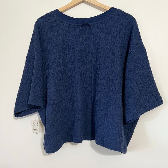 NWT Free People Movement Inspire Texture Tee in Atlantic | M - Picture 11 of 12